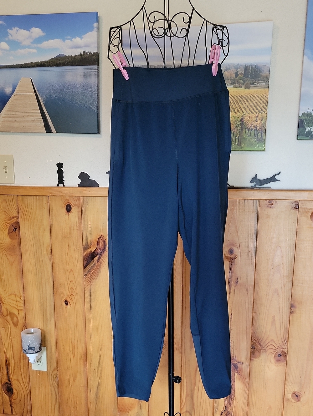Athleta Navy High-Rise Performance Joggers